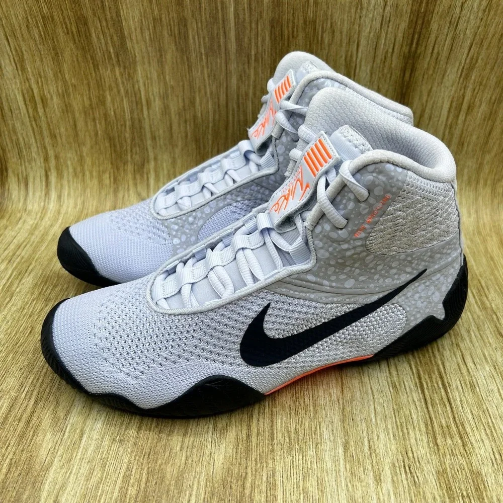 Nike Tawa SE Electric Pack Men's‎ 6.5 Grey Orange Wrestling Shoes DJ4474-900 NEW